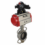 Válvula de mariposa de agua Elephant 316l-viton-sa-apl210n, material del cuerpo - acero inoxidable AISI 316L, material del disco - acero inoxidable AISI 316L, sello - VITON, actuador neumático operado