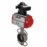Válvula de mariposa de agua Elephant 316l-viton-sa-apl210n, material del cuerpo - acero inoxidable AISI 316L, material del disco - acero inoxidable AISI 316L, sello - VITON, actuador neumático operado