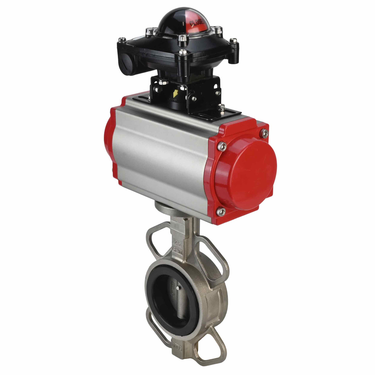 Válvula de mariposa de agua Elephant 316l-viton-sa-apl210n, material del cuerpo - acero inoxidable AISI 316L, material del disco - acero inoxidable AISI 316L, sello - VITON, actuador neumático operado