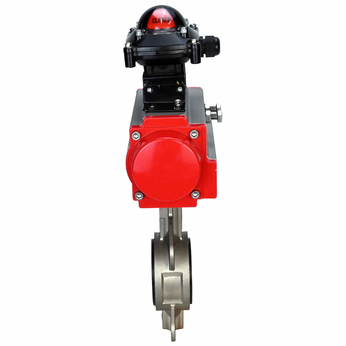 Válvula de mariposa de agua Elephant 316l-viton-sa-apl210n, material del cuerpo - acero inoxidable AISI 316L, material del disco - acero inoxidable AISI 316L, sello - VITON, actuador neumático operado