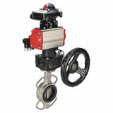 Válvula de mariposa de agua Elephant 316l-316l-epdm-da-4M310-110/220-apl210n-gm, material del cuerpo - acero inoxidable AISI 316L, material del disco - acero inoxidable AISI 316L, sello - EPDM, actuador neumático operado