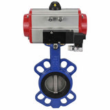 Válvula de mariposa de agua Elephant g50-g40-epdm-elephant-sa-4m310-110/220, material del cuerpo: hierro fundido GGG50, material del disco: hierro fundido GGG40, sello: EPDM, actuador neumático operado