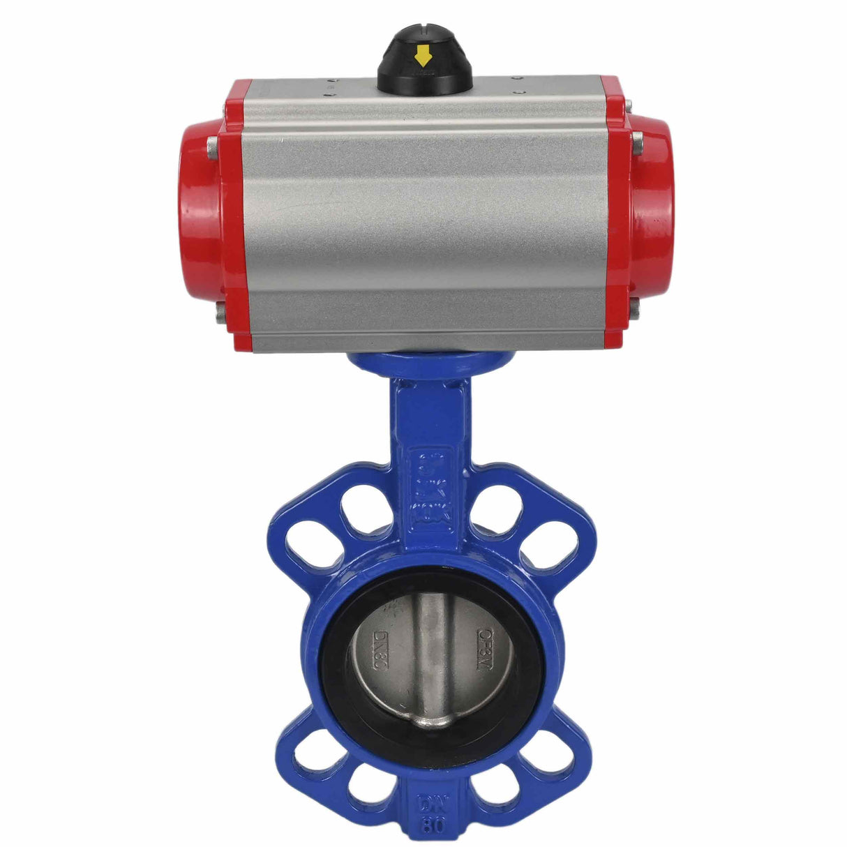 Válvula de mariposa de agua Elephant g50-g40-epdm-elephant-sa-4m310-110/220, material del cuerpo: hierro fundido GGG50, material del disco: hierro fundido GGG40, sello: EPDM, actuador neumático operado