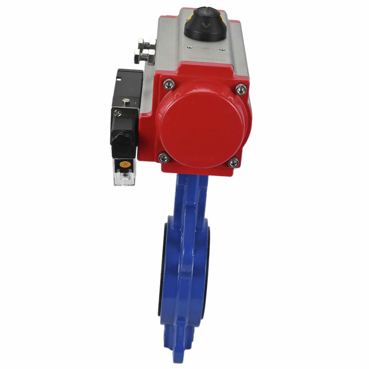 Válvula de mariposa de agua Elephant g50-g40-epdm-elephant-sa-4m310-110/220, material del cuerpo: hierro fundido GGG50, material del disco: hierro fundido GGG40, sello: EPDM, actuador neumático operado