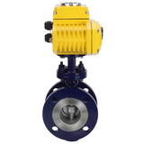 Vanne papillon d'eau Elephant WBV3EX-3431M-1W-F-ISO, matériau du corps - Acier au carbone, matériau du disque - Acier inoxydable AISI 304, joint - Métal, actionneur électrique QT-N-хEM-B1 220V