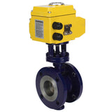 Vanne papillon d'eau Elephant WBV3EX-3431M-1W-F-ISO, matériau du corps - Acier au carbone, matériau du disque - Acier inoxydable AISI 304, joint - Métal, actionneur électrique QT-N-хEM-A1 220V
