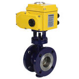Vanne papillon d'eau Elephant WBV3EX-3431M-1W-F-ISO, matériau du corps - Acier au carbone, matériau du disque - Acier inoxydable AISI 304, joint - Métal, actionneur électrique QT-N-хEM-B1 220V