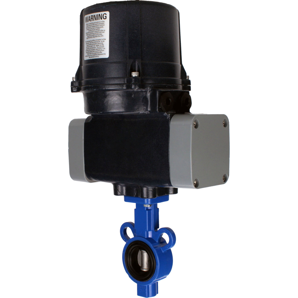 Butterfly valves Elephant WBV0232E-2W-Fb-H interflanged, body - aluminium alloy, disc - 316L stainless steel, seal - EPDM, with electric quarter turn actuator Elephant QTSA-N-EM-O0-220VAC