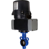 Butterfly valves Elephant WBV0232E-2W-Fb-H interflanged, body - aluminium alloy, disc - 316L stainless steel, seal - EPDM, with electric quarter turn actuator Elephant QTSA-N-EM-O0-220VAC