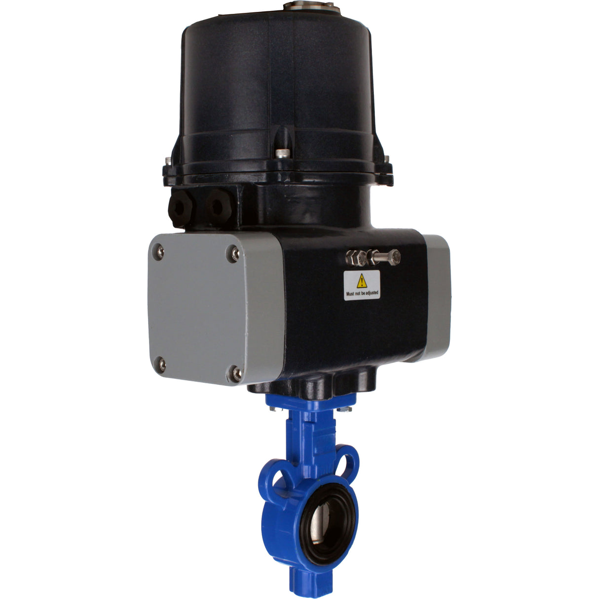 Butterfly valves Elephant WBV0232E-2W-Fb-H interflanged, body - aluminium alloy, disc - 316L stainless steel, seal - EPDM, with electric quarter turn actuator Elephant QTSA-N-EM-O0-220VAC