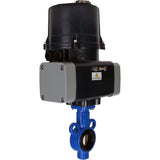 Butterfly valves Elephant WBV0232E-2W-Fb-H interflanged, body - aluminium alloy, disc - 316L stainless steel, seal - EPDM, with electric quarter turn actuator Elephant QTSA-N-EM-O0-220VAC