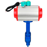 Water Butterfly Valve Elephant WBV1413E-2W-Fb-H DN40-300 16 bar body - GGG50 cast iron, disc - GGG40 cast iron, seal - EPDM, with pneumatic actuator PA-DA-XXX, pneumatic distributor 4M310-08 NAMUR 24V and ALS200D magnetic switch