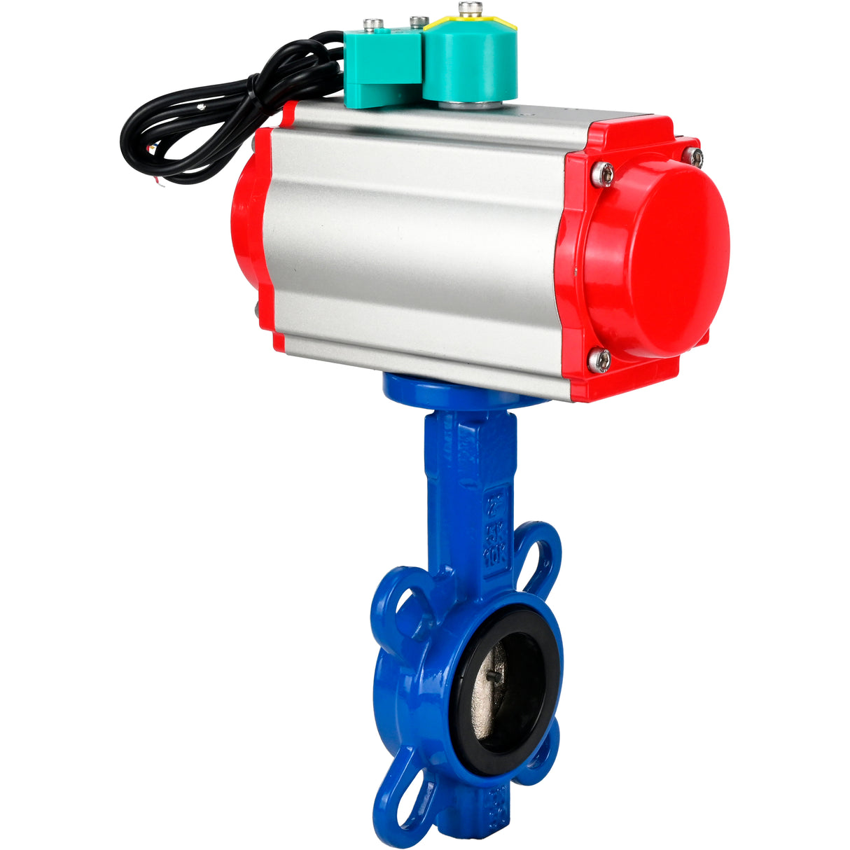 Water Butterfly Valve Elephant WBV1413E-2W-Fb-H DN40-300 16 bar body - GGG50 cast iron, disc - GGG40 cast iron, seal - EPDM, with pneumatic drive PA-DA-XXX and ALS200D magnetic switch