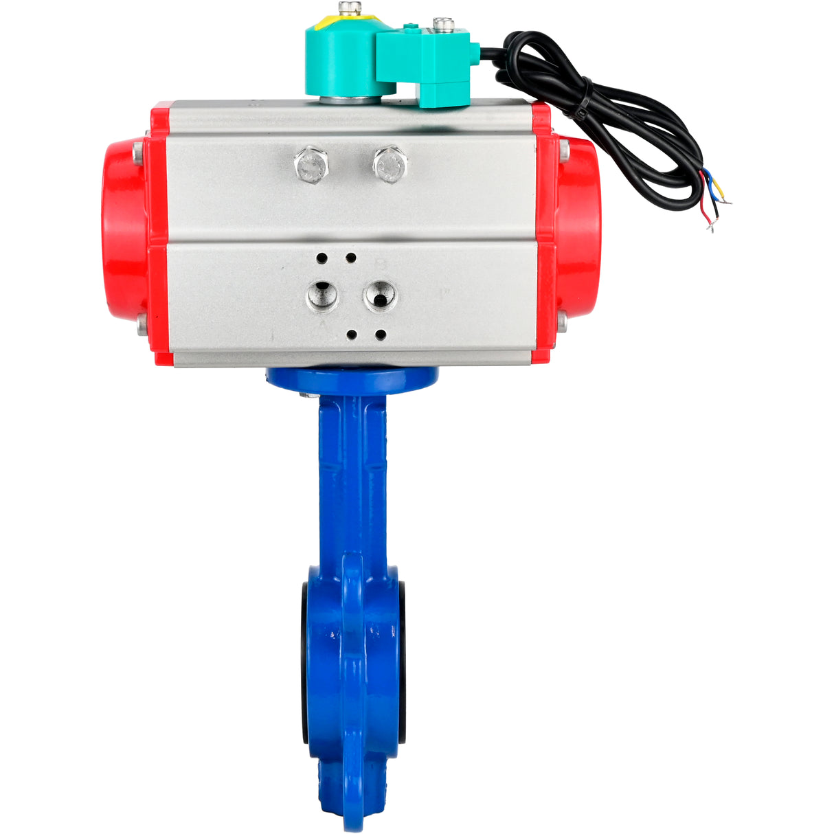 Water Butterfly Valve Elephant WBV1413E-2W-Fb-H DN40-300 16 bar body - GGG50 cast iron, disc - GGG40 cast iron, seal - EPDM, with pneumatic drive PA-DA-XXX and ALS200D magnetic switch