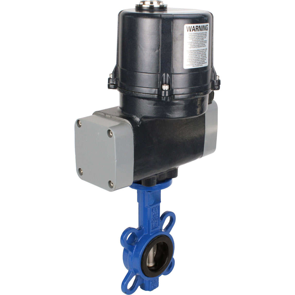 Butterfly valves Elephant WBV1413E-2W-Fb-H interflanged, body - cast iron GGG50, disc - cast iron GGG40, seal - EPDM, with electric quarter turn actuator Elephant QTSA-N-EM-O0-220VAC