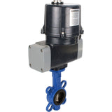Butterfly valves Elephant WBV1413E-2W-Fb-H interflanged, body - cast iron GGG50, disc - cast iron GGG40, seal - EPDM, with electric quarter turn actuator Elephant QTSA-N-EM-O0-220VAC