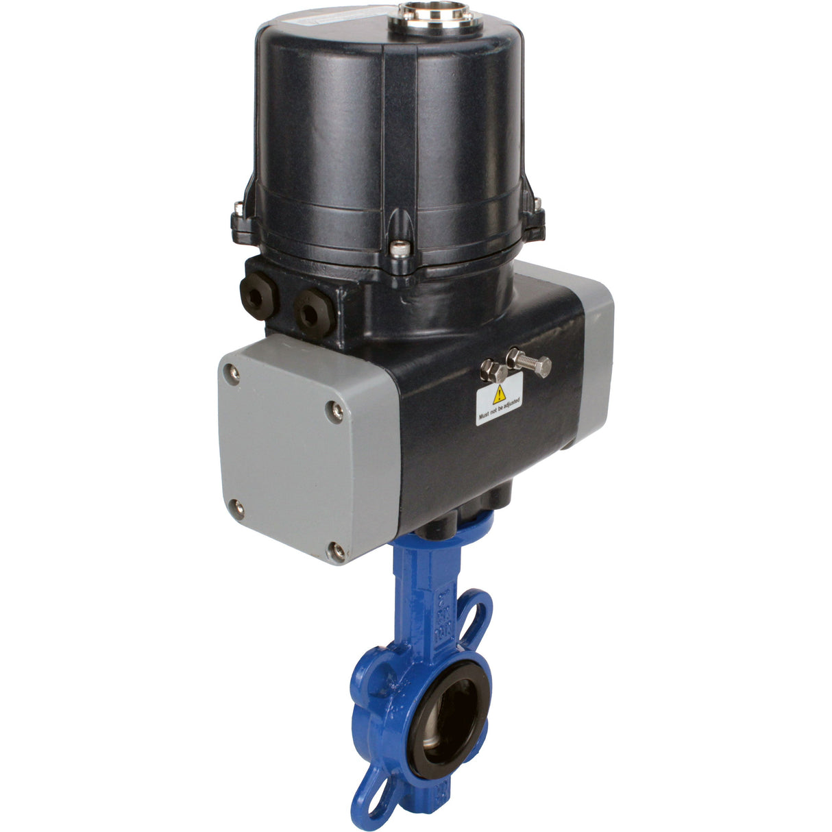 Butterfly valves Elephant WBV1413E-2W-Fb-H interflanged, body - cast iron GGG50, disc - cast iron GGG40, seal - EPDM, with electric quarter turn actuator Elephant QTSA-N-EM-O0-220VAC