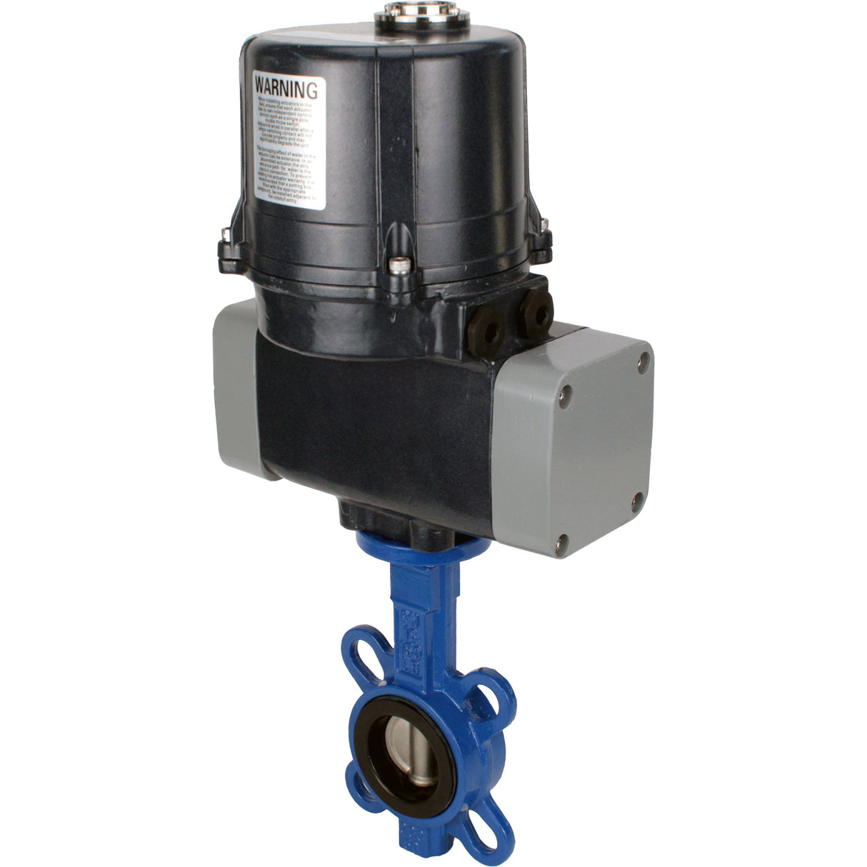 Butterfly valves Elephant WBV1413E-2W-Fb-H interflanged, body - cast iron GGG50, disc - cast iron GGG40, seal - EPDM, with electric quarter turn actuator Elephant QTSA-N-EM-O0-220VAC