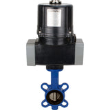 Butterfly valves Elephant WBV1413E-2W-Fb-H interflanged, body - cast iron GGG50, disc - cast iron GGG40, seal - EPDM, with electric quarter turn actuator Elephant QTSA-N-EM-O0-220VAC