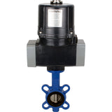 Butterfly valves Elephant WBV1413E-2W-Fb-H interflanged, body - cast iron GGG50, disc - cast iron GGG40, seal - EPDM, with electric quarter turn actuator Elephant QTSA-N-EM-O0-220VAC