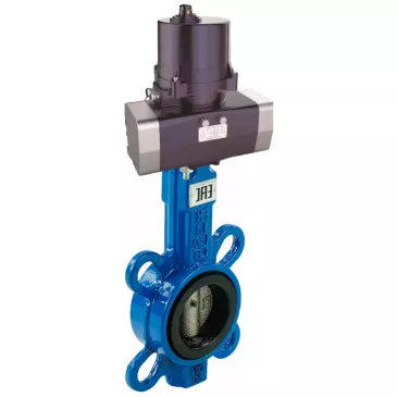 Butterfly valves Elephant WBV1413E-2W-Fb-H interflanged, body - cast iron GGG50, disc - cast iron GGG40, seal - EPDM, with electric quarter turn actuator Elephant QTSA-N-EM-O0-220VAC