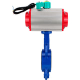 Water Butterfly Valve Elephant WBV1432E-2W-Fb-H DN40-300 16 bar body - GGG50 cast iron, disc - 316L stainless steel, seal - EPDM, with pneumatic actuator PA-DA-XXX, pneumatic distributor 4M310-08 NAMUR 24V and ALS200D magnetic switch