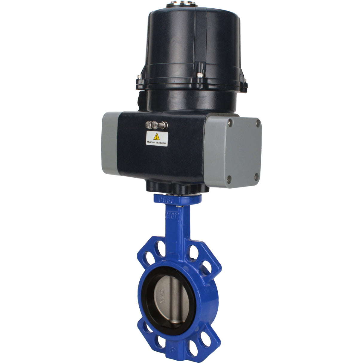 Butterfly valves Elephant WBV1432E-2W-Fb-H interflanged, body - cast iron GGG50, disc - stainless steel 316L, seal - EPDM, with electric quarter turn actuator Elephant QTSA-N-EM-O0-220VAC