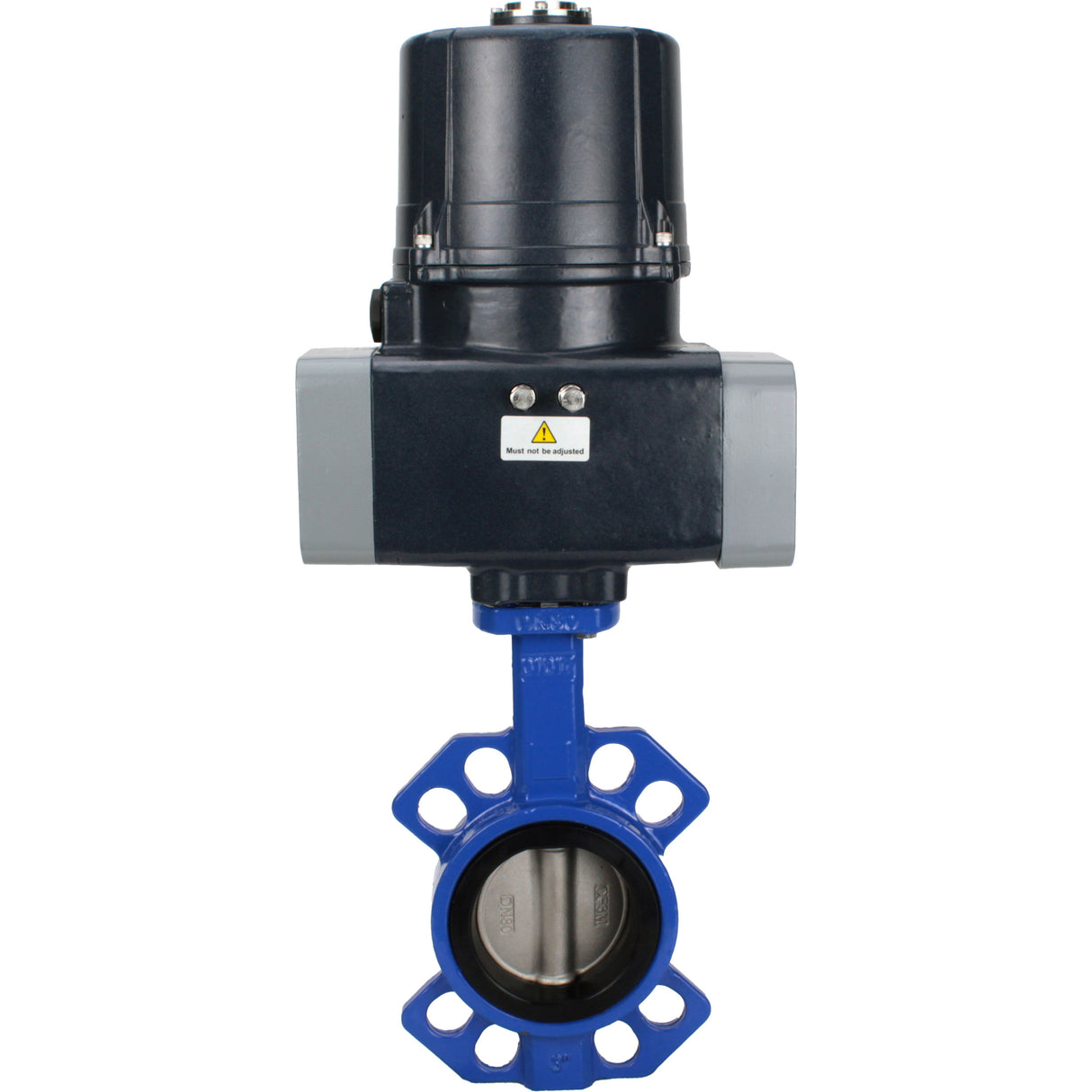 Butterfly valves Elephant WBV1432E-2W-Fb-H interflanged, body - cast iron GGG50, disc - stainless steel 316L, seal - EPDM, with electric quarter turn actuator Elephant QTSA-N-EM-O0-220VAC