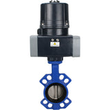 Butterfly valves Elephant WBV1432E-2W-Fb-H interflanged, body - cast iron GGG50, disc - stainless steel 316L, seal - EPDM, with electric quarter turn actuator Elephant QTSA-N-EM-O0-220VAC