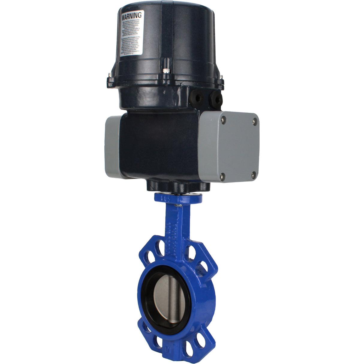 Butterfly valves Elephant WBV1432E-2W-Fb-H interflanged, body - cast iron GGG50, disc - stainless steel 316L, seal - EPDM, with electric quarter turn actuator Elephant QTSA-N-EM-O0-220VAC