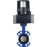 Butterfly valves Elephant WBV1432E-2W-Fb-H interflanged, body - cast iron GGG50, disc - stainless steel 316L, seal - EPDM, with electric quarter turn actuator Elephant QTSA-N-EM-O0-220VAC