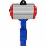 Vanne papillon d'eau Elephant WBV1616N-2W-Fb-H, matériau du corps - fonte QT450, matériau du disque - fonte QT450, joint - NBR, avec actionneur pneumatique double action PA-DA, 4M310-08 220V
