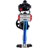 Vanne papillon d'eau Elephant WBV1616N-2W-Fb-H, matériau du corps - fonte QT450, matériau du disque - fonte QT450, joint - NBR, actionneur pneumatique PA-DA double action, 4V320-10 220V, BKV APL-410N EX, volant MON
