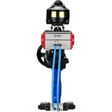 Vanne papillon d'eau Elephant WBV1616N-2W-Fb-H, matériau du corps - fonte QT450, matériau du disque - fonte QT450, joint - NBR, actionneur pneumatique PA-DA double action, 4V320-08 220V, BKV APL-510N EX, volant MON,