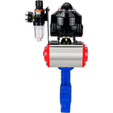 Vanne papillon d'eau Elephant WBV1616E-2W-Fb-H, matériau du corps - fonte QT450, matériau du disque - fonte QT450, joint - EPDM, actionneur pneumatique PA-SA avec ressorts de rappel, 4M310-08 220V, BKV APL-510N EX, BPV AFC2000