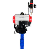 Vanne papillon d'eau Elephant WBV1616E-2W-Fb-H, matériau du corps - fonte QT450, matériau du disque - fonte QT450, joint - EPDM, actionneur pneumatique PA-DA double action, volant 4M310-08 220V MON, BPV AFC2000