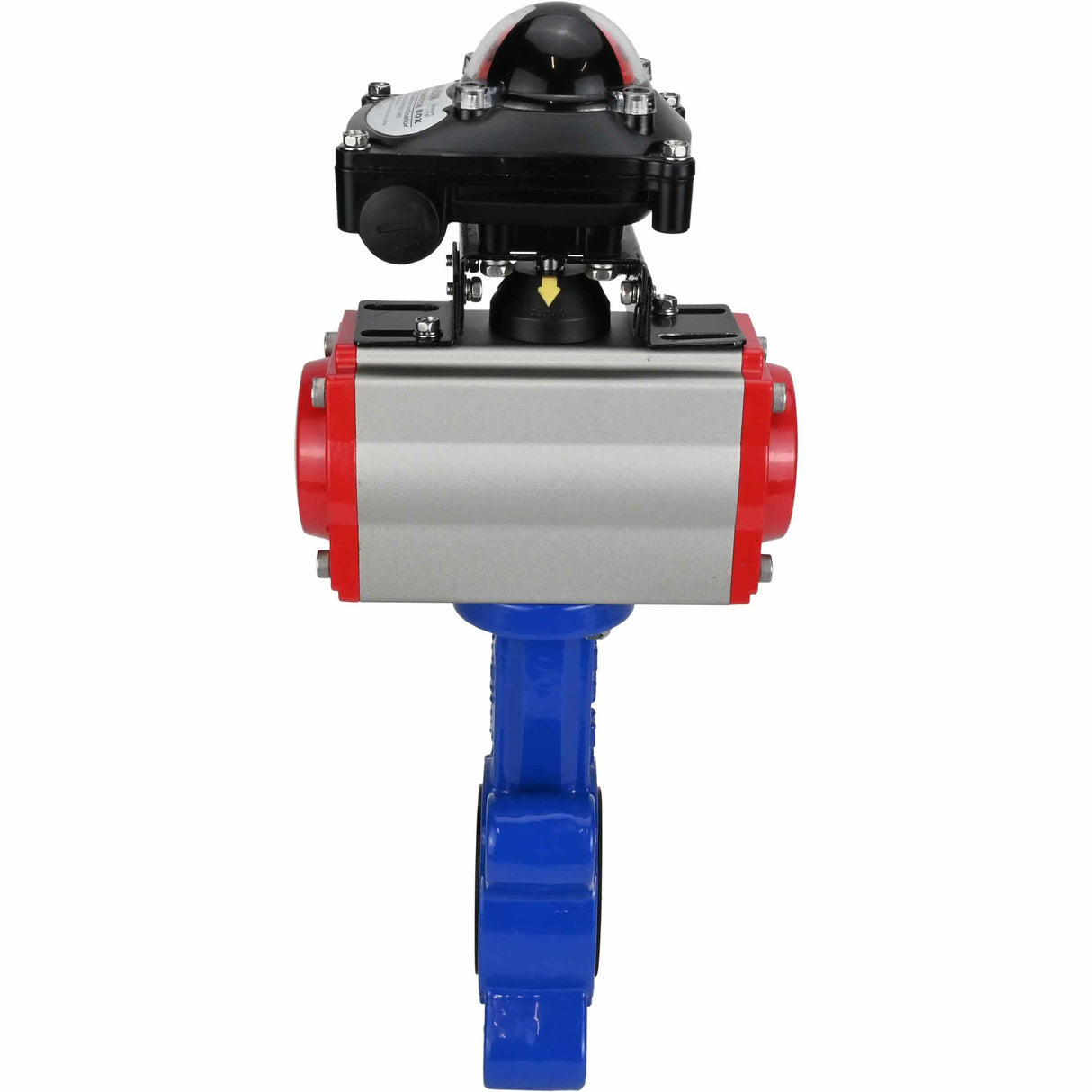 Vanne papillon d'eau Elephant WBV1616N-2W-Fb-H, matériau du corps - fonte QT450, matériau du disque - fonte QT450, joint - NBR, actionneur pneumatique PA-SA avec ressorts de rappel, , BKV APL-210N