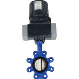 Butterfly valves Elephant WBV1631E-2W-Fb-H LUG interflanged, body - cast iron GGG45/QT450, disc - stainless steel AISI 304, seal - EPDM, with electric quarter turn actuator Elephant QTSA-N-EM-O0-220VAC