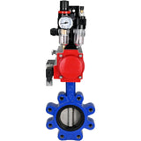 Vanne papillon d'eau Elephant WBV1631N-2W-Fb-H, matériau du corps - fonte QT450, matériau du disque - acier inoxydable AISI 304, joint - NBR, actionneur pneumatique PA-DA double action, 4M310-08 24V, BKV APL-210N BPV AFC2000