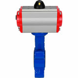 Vanne papillon d'eau Elephant WBV1631E-2W-Fb-H, matériau du corps - fonte QT450, matériau du disque - acier inoxydable AISI 304, joint - EPDM, avec actionneur pneumatique double effet PA-DA, 4M310-08 24V