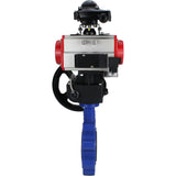 Vanne papillon d'eau Elephant WBV1631E-2W-Fb-H, matériau du corps - fonte QT450, matériau du disque - acier inoxydable AISI 304, joint - EPDM, actionneur pneumatique PA-DA double action, 4M310-08 24V, BKV APL-210N, volant MON