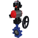Vanne papillon d'eau Elephant WBV1631E-2W-Fb-H, matériau du corps - fonte QT450, matériau du disque - acier inoxydable AISI 304, joint - EPDM, actionneur pneumatique PA-DA double action, 4M310-08 24V, BKV APL-510N EX, volant MON