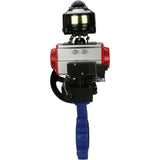 Vanne papillon d'eau Elephant WBV1631E-2W-Fb-H, matériau du corps - fonte QT450, matériau du disque - acier inoxydable AISI 304, joint - EPDM, actionneur pneumatique PA-DA double action, 4M310-08 24V, BKV APL-510N EX, volant MON