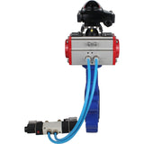 Vanne papillon d'eau Elephant WBV1631N-2W-Fb-H, matériau du corps - fonte QT450, matériau du disque - acier inoxydable AISI 304, joint - NBR, actionneur pneumatique PA-DA double action, 4V320-08 220V, BKV APL-210N