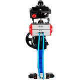 Vanne papillon d'eau Elephant WBV1631N-2W-Fb-H, matériau du corps - fonte QT450, matériau du disque - acier inoxydable AISI 304, joint - NBR, actionneur pneumatique PA-DA double action, 4V320-10 220V, BKV APL-410N EX, volant MON