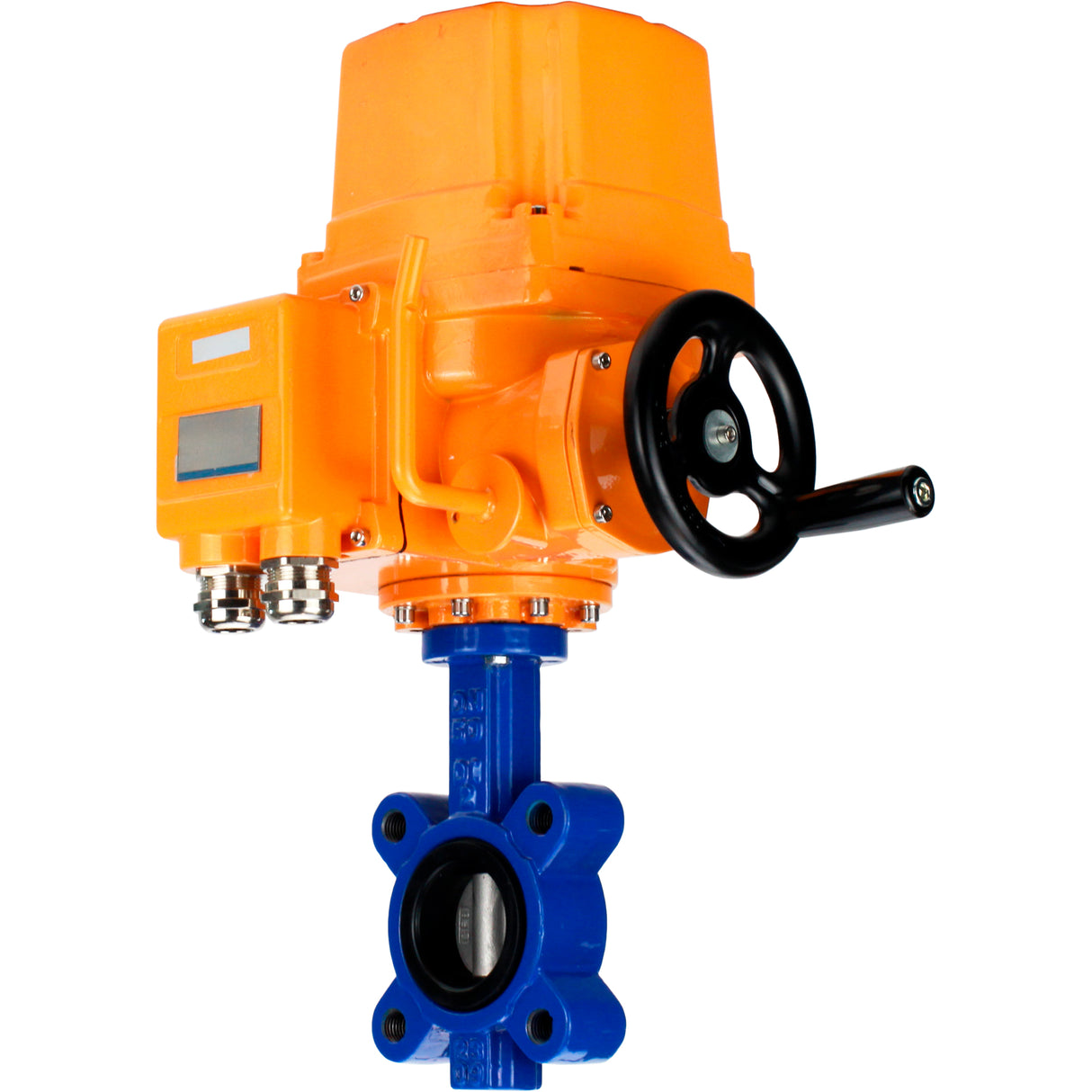 Vanne papillon d'eau Elephant WBV1631N-2W-Fb-H, matériau du corps - fonte QT450, matériau du disque - acier inoxydable AISI 304, joint - NBR, actionneur électrique QT-EX-EM-O1-24VDC-U1 24V