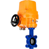 Vanne papillon d'eau Elephant WBV1631N-2W-Fb-H, matériau du corps - fonte QT450, matériau du disque - acier inoxydable AISI 304, joint - NBR, actionneur électrique QT-EX-EM-O1-24VDC-U1 24V