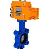 Vanne papillon d'eau Elephant WBV1631N-2W-Fb-H, matériau du corps - fonte QT450, matériau du disque - acier inoxydable AISI 304, joint - NBR, actionneur électrique QT-N-EM-O1-380VAC-U1 380V