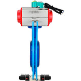 Water Butterfly Valve for abrasive media  Elephant WBV1632E-2W-Fb-H DN40-200 16 bar body - QT450 cast iron, disc - 316L stainless steel, seal - EPDM, with pneumatic actuator PA-DA-XXX, pneumatic distributor 4V320-08 220V and ALS200D magnetic switch