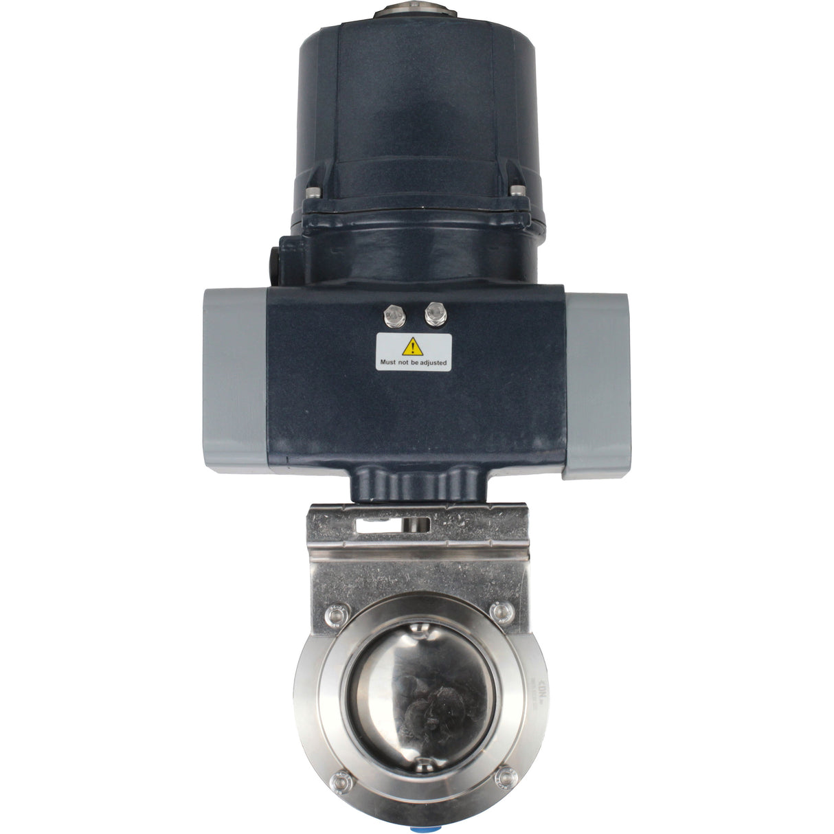 Butterfly valves Elephant WBV3131E-2W-C-H clumpy, body - food grade stainless steel AISI 304, disc - stainless steel AISI 304, seal - EPDM, with electric quarter turn actuator Elephant QTSA-N-EM-O0-220VAC